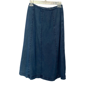 Vintage Blue Denim A-Line Skirt Women’s Size 2/4 (See Measurements) Lizwear